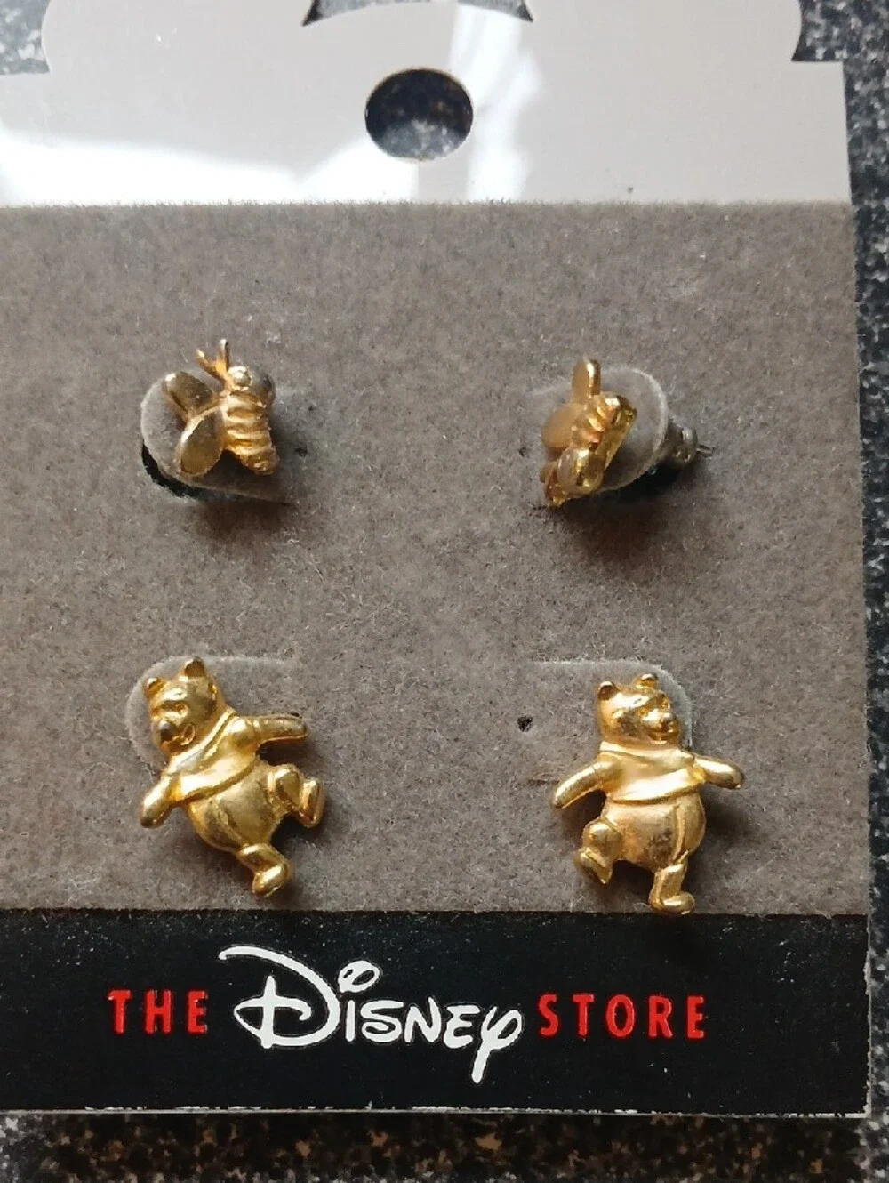 Disney Gold-Tone Winnie the Pooh and Bee Kids Earring Set